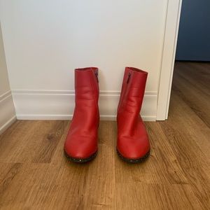 Top shop studded red boots